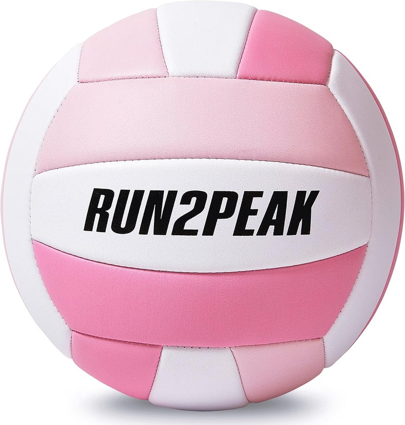 RUN2PEAK Soft Touch Volleyball Ball Gifts for Teen Girls Kids Youth Team Beginners Durable Volleyballs for Outdoor Indoor Beach Pool Water Play Official Size 5 Training Practice Volley Ball - Image 1